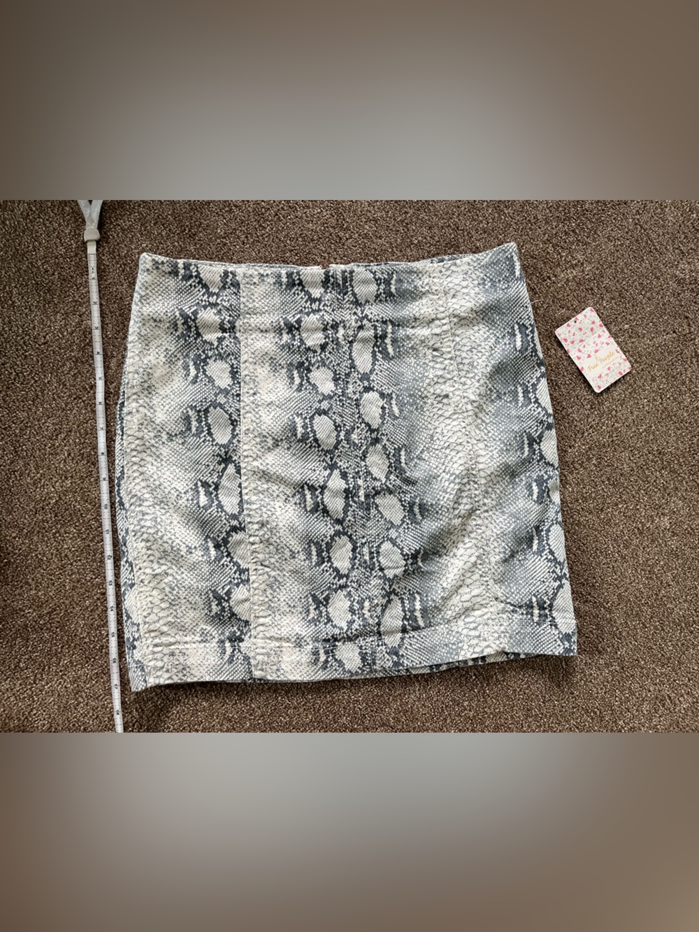 Free People NWT Snake-Print Mini Skirt